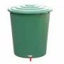 STEFANPLAST esővízgyűjtő hordó 310L fedéllel és csappal, zöld, Ø80x97cm