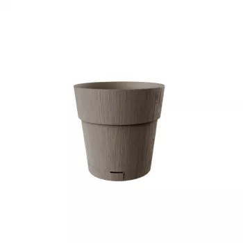 STEFANPLAST Ethica virágcserép alátéttel Ø20x19cm barna