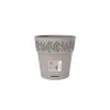 STEFANPLAST Gaia Flower Pot with Tray Ø20x19cm Light Gray
