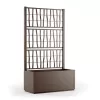 STEFANPLAST Flower Box with Grid Ethica 80x36x140 cm Brown