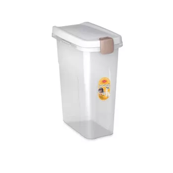 STEFANPLAST takarmánytároló edény 25L 10kg átlátszó/fehér