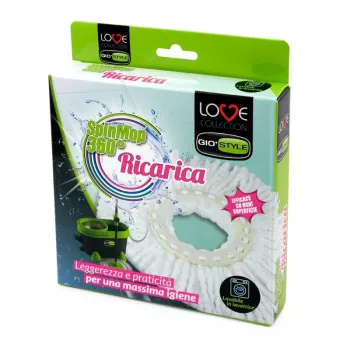GIOSTYLE cserélhető mikroszálas felmosófej Vileda Love Spin Mop 360°-hoz