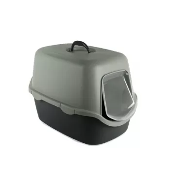 STEFANPLAST Cathy fedeles macskaalom-tál 56x40x40 cm szürke/zöld