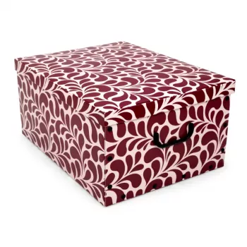 ORDINETT kartondoboz 49x39x25cm Big Box Goccia vegyes, kék/világosszürke/bordó