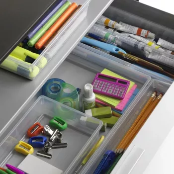 KIS Box Sistemo szervező 8, 37,5 x 15 x 5 cm, átlátszó/világosszürke