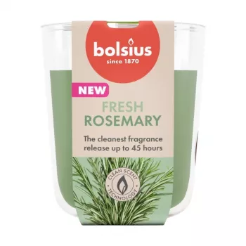 BOLSIUS True Scents rozmaring illatgyertya üvegben, 80x73 mm