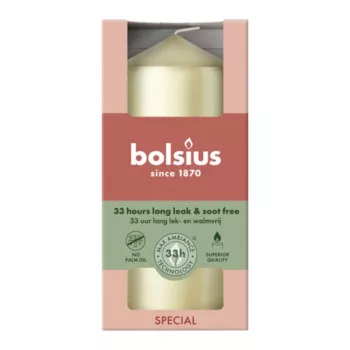 BOLSIUS hengergyertya Ø120x58mm ezüst