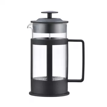 ASI COLLECTION Coffee Press GULFI M 600ml French Press, boroszilikát üveg, fekete/ezüst