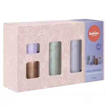 BOLSIUS Funky Freshness Lavender ajándékcsomag - 5 részes fürdő- és testápoló kollekció