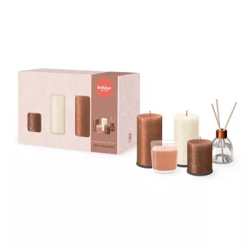 BOLSIUS Cozy Hideaway Apple Cinnamon ajándékcsomag – kézszappan, testápoló és illatgyertya