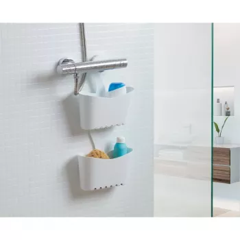 TATAY Hanging Bathroom Multifunctional Shelf 25x9x28 cm White