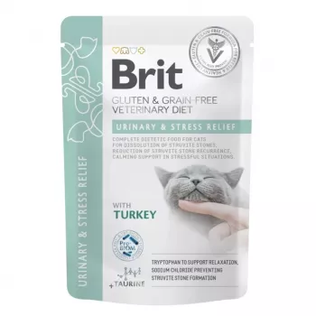 BRIT VD Urinary and Stress Relief Pouch - nedves táp macskák számára - 12x85g