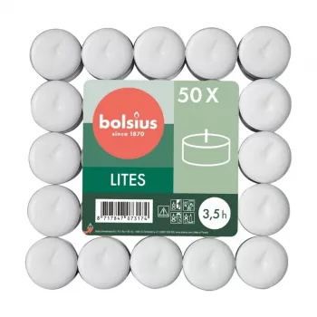 BOLSIUS mécses 50 db, fehér