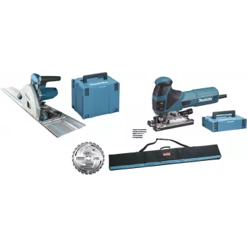 Makita fűrészkészlet MEU029J (SP6000J + 4351FCTJ) – merülőfűrész és ingalöketes szúrófűrész, kék/fekete