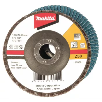 Makita D-27501 lamellás csiszolókorong 125mm cirkónia 80-as szemcse kúpos