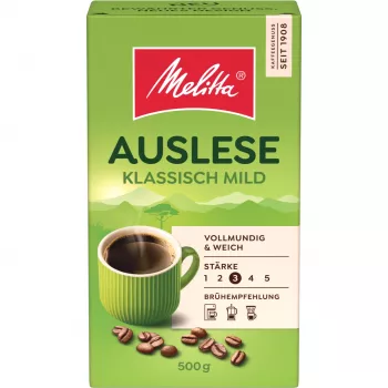 Melitta Auslese klasszikus-mild kávé, őrölt, 500 g
