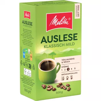 Melitta Auslese klasszikus-mild kávé, őrölt, 500 g