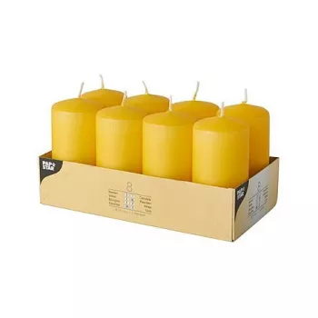 PAPSTAR aranysárga hengergyertya 10 cm