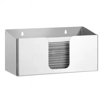 Bartscher ILZF20 Paper Towel Dispenser, Silver, Brushed Chrome-Nickel Steel, Wall-Mounted, Lockable 850057