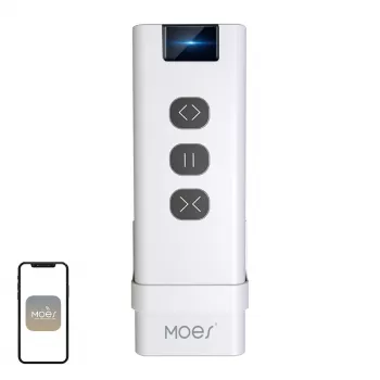 MOES YK2169 ZigBee 3.0 rádiós jelenetkapcsoló, 4 csatornás, 12 jelenet, elemes, fehér