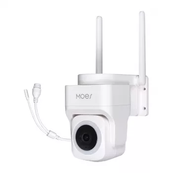 MOES WCM-B66 3MP kültéri WLAN IP-kamera AI-személyfelismeréssel, teljes színes éjjellátás, forgatás/döntés, kétirányú hang, IP66 időjárásálló