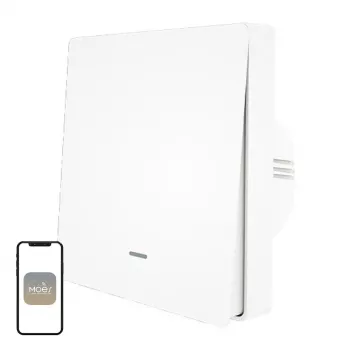 MOES ZS-B-EU1 ZigBee 1-csatornás fénykapcsoló (nullvezeték nélkül, fehér)