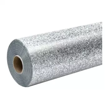HTVRONT csillogó hőátviteli fólia, 30,5 cm x 90 cm (ezüst)