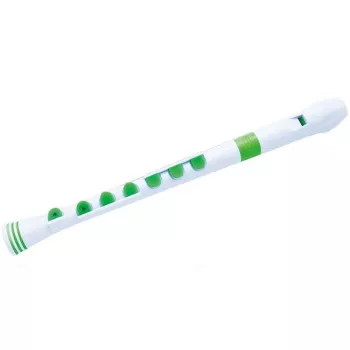 NUVO Recorder+ fehér-zöld szopránfurulya, német fogás, C-hangolás, ABS műanyag, tokával, tisztítópálcával és fogástáblázattal