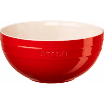 STAUB kerek tálalótál 24 cm, cseresznyepiros
