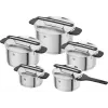ZWILLING MORE 5 részes rozsdamentes acél edénykészlet üvegfedőkkel, indukciós