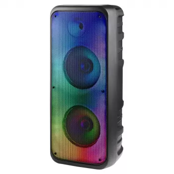 Defender BOOMER 35 hordozható Bluetooth hangszóró 30W MP3/FM/SD/USB/AUX/TWS/LCD/RGB/MIC karaoke - fekete