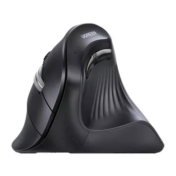 UGREEN MU008 vezeték nélküli vertikális optikai egér, 2.4G + Bluetooth 5.0, fekete
