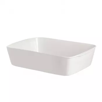 LA PORCELLANA BIANCA Anghiari lasagneforma - fehér, 35 x 25 cm