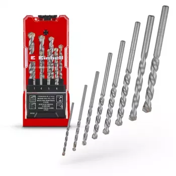 Einhell 38080 kőfúró-készlet, 8 részes, 3-10 mm, volfrámkarbid hegy, karbonacél