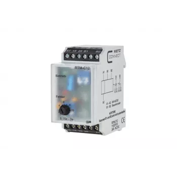 METZ CONNECT 11027613 többfunkciós időrelé, 24V AC/DC, 2W, 1 CO, 0,05s-100h, DIN-sín