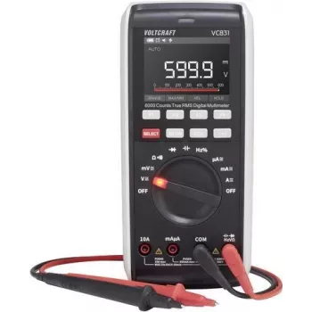 VOLTCRAFT VC-13110160 digitális multiméter, ISO-kalibrált, CAT III 1000 V, CAT IV 600 V, 6000 Counts