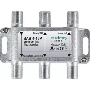 AXING BAB 4-16P - 4-es osztó műholdas elosztó, 16 dB csillapítás, 5-2400 MHz, F-csatlakozók