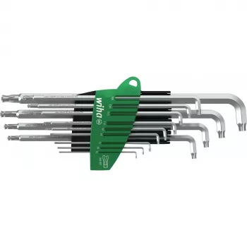 Wiha 366BETSZ13TS Torx gömbfejű imbuszkulcs-készlet, 13 részes, titán szürke, ErgoStar tartó 40979