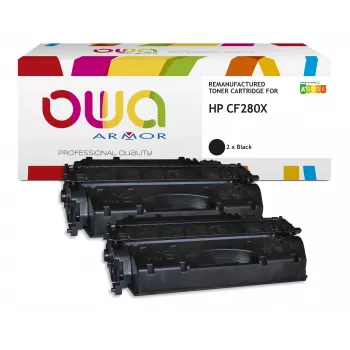 Armor OWA kompatibilis tonerpatron 2 darabos csomag fekete HP CF280X/CF280XD helyettesítésére