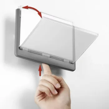 DURABLE Click Sign ajtótábla 149x105,5 mm ragasztós/csavarozható rögzítés grafit