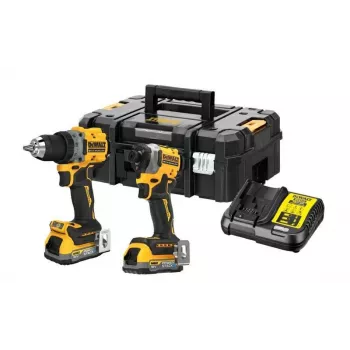 DEWALT 18V XR DCD800 DCF850 dupla szett 2x 1,7Ah Powerstack akkumulátorral