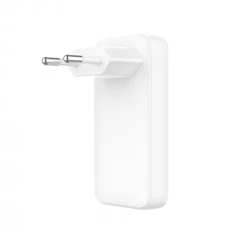 Fixed Slim 2xUSB-C utazási töltő 65W GaN PD fehér