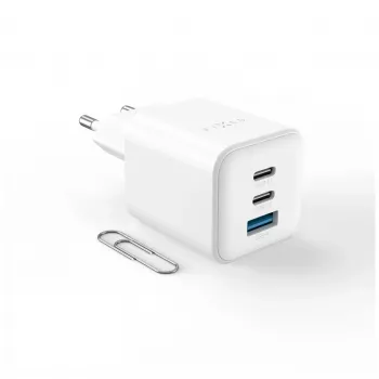 Fixed Mini 2x USB-C és USB GaN töltő 65W fehér