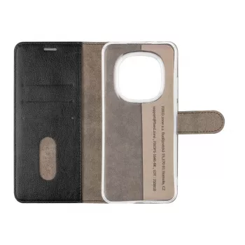 Fixed Opus Book Case tok Xiaomi Redmi Note 15 Pro 5G-höz - bőr, fekete