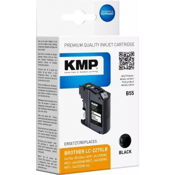 KMP B55 fekete kompatibilis tintapatron Brother DCP-J4120DW, MFC-J4420DW, MFC-J4620DW, MFC-J4625DW, MFC-J5720DW készülékekhez 1531.4001