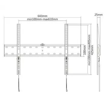 E+P WHS 106 fix TV-fali tartó 23-55 inch képernyőkhöz, max. 40 kg, VESA 75x75 - 400x400, fekete 0005625406