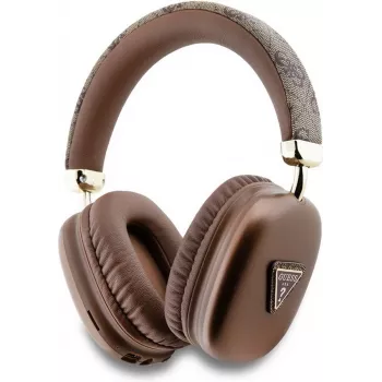 GUESS Bluetooth 5.3 fejhallgató 4G Triangle logóval, barna