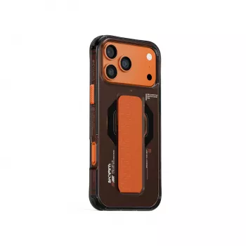 Skinarma Haxa tok iPhone 17 Pro Max készülékhez, mágneses töltés + grip stand, grafit