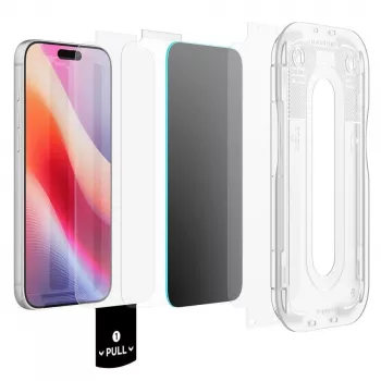 Spigen Glas.tR EZ Fit Pro HD Anti-Spy edzettüveg kijelzővédő fólia iPhone 18 Pro készülékhez (2 darabos csomag)