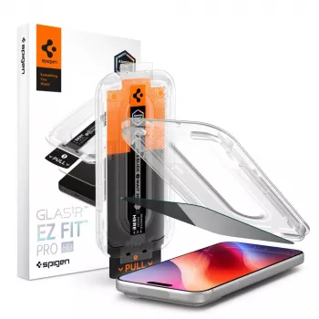 Spigen Glas.tR EZ Fit Pro HD Privacy edzettüveg kijelzővédő Apple iPhone 18 Pro Max készülékhez
